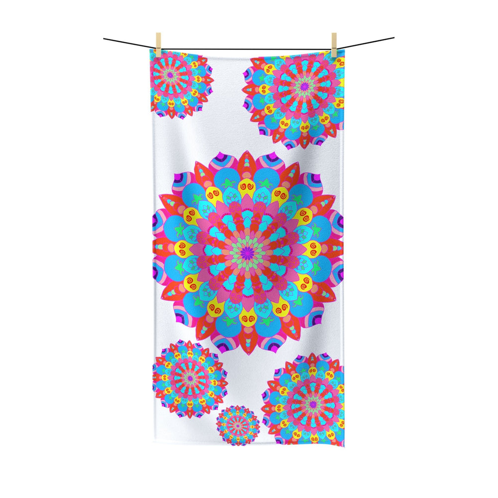 Vibrant Mandala Bath Towel - Colorful & Psychedelic Home Decor - Blululi