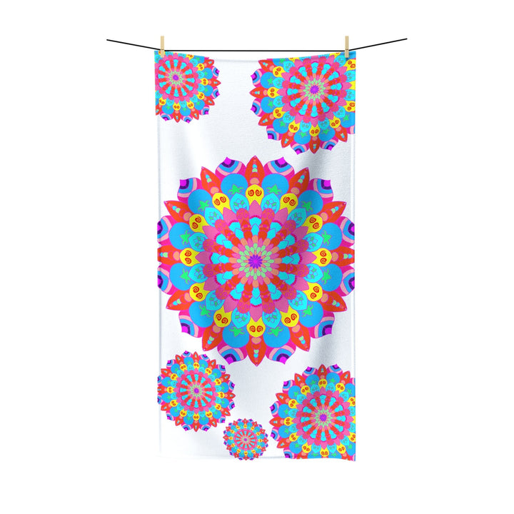 Vibrant Mandala Bath Towel - Colorful & Psychedelic Home Decor - Blululi