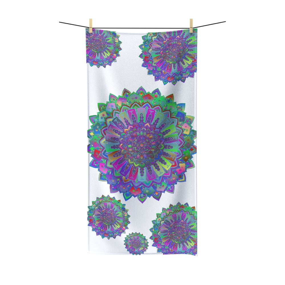 Vibrant Mandala Bath Towel - Colorful & Spiritual Home Decor - Blululi