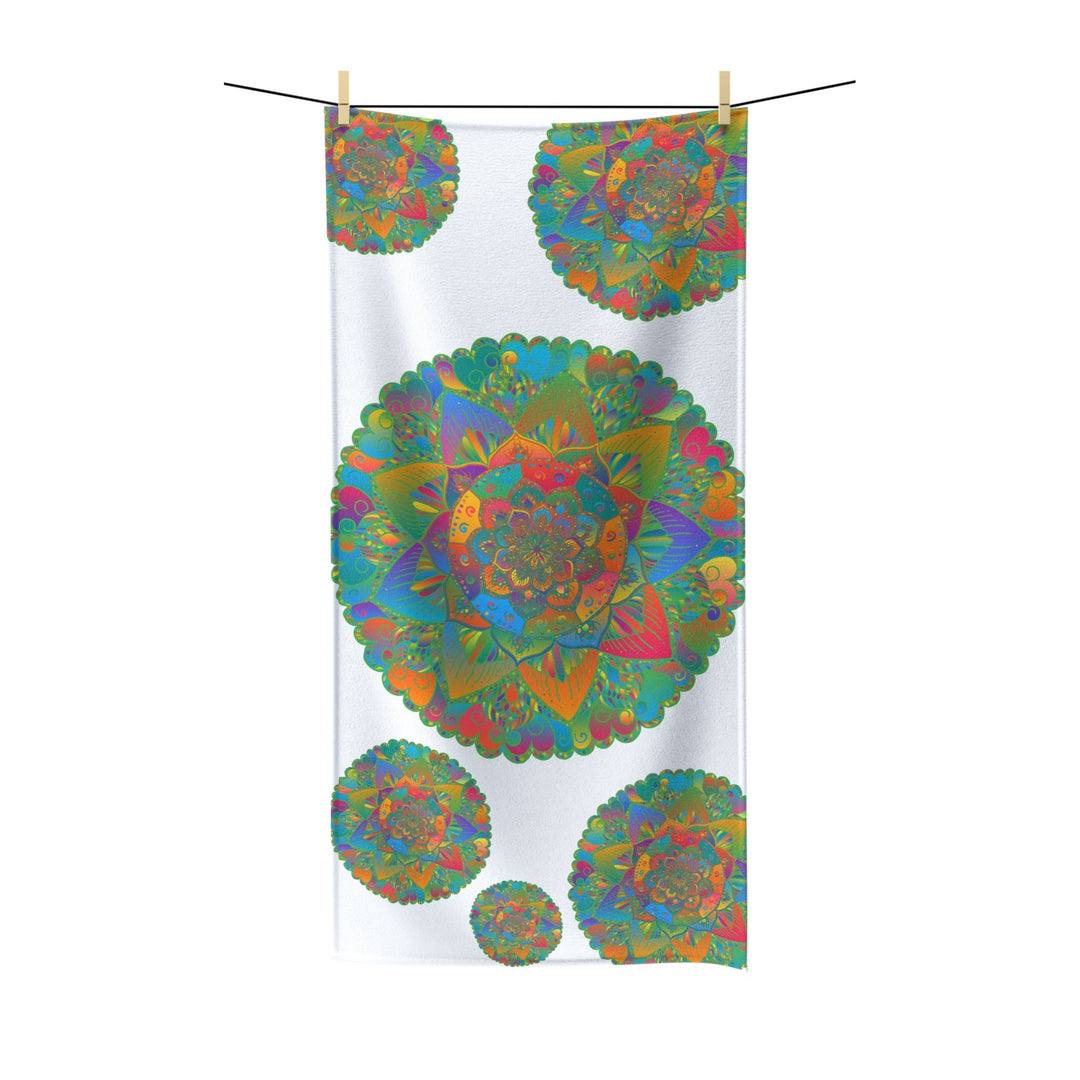 Vibrant Mandala Bath Towel - Green & Colorful Home Decor - Blululi