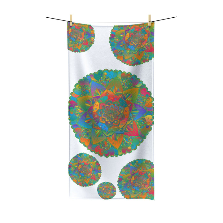 Vibrant Mandala Bath Towel - Green & Colorful Home Decor - Blululi
