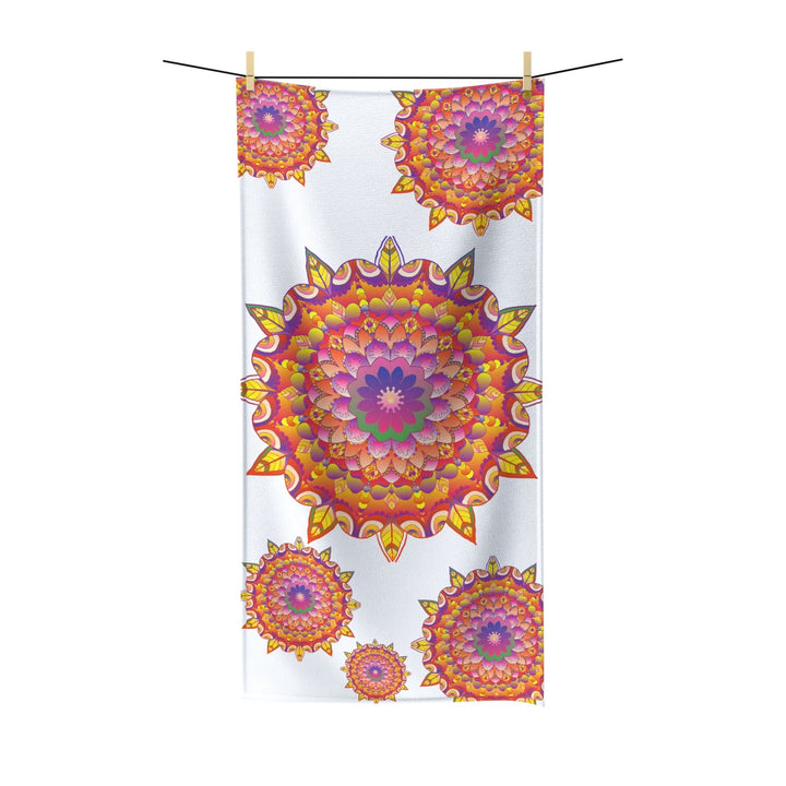 Vibrant Mandala Bath Towel - Spiritual Art Home Decor - Blululi