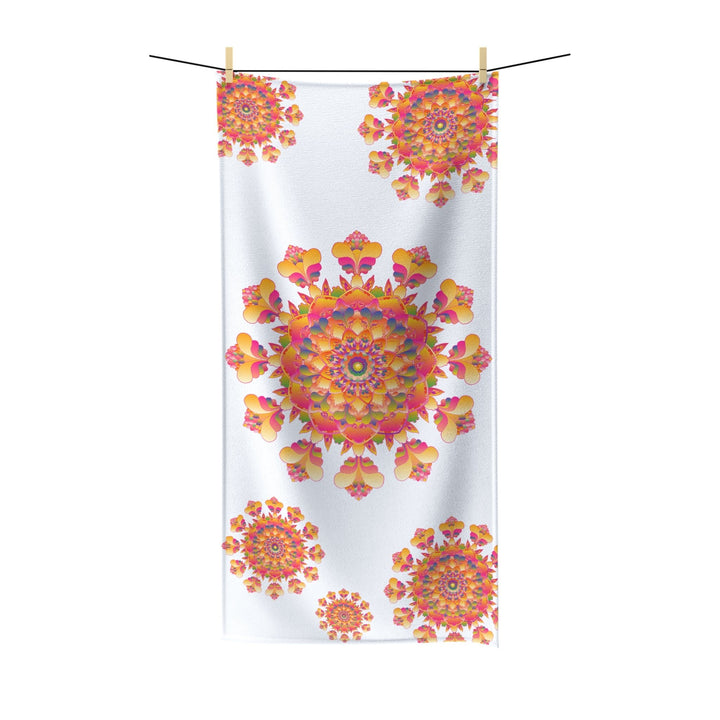 Vibrant Mandala Beach Towel - Colorful Floral Design Home Decor - Blululi