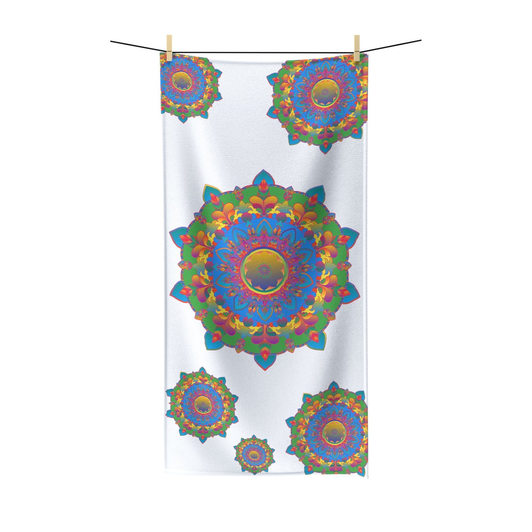 Vibrant Mandala Beach Towel - Colorful Floral Design Home Decor - Blululi