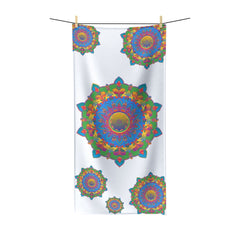 Vibrant Mandala Beach Towel - Colorful Floral Design Home Decor - Blululi