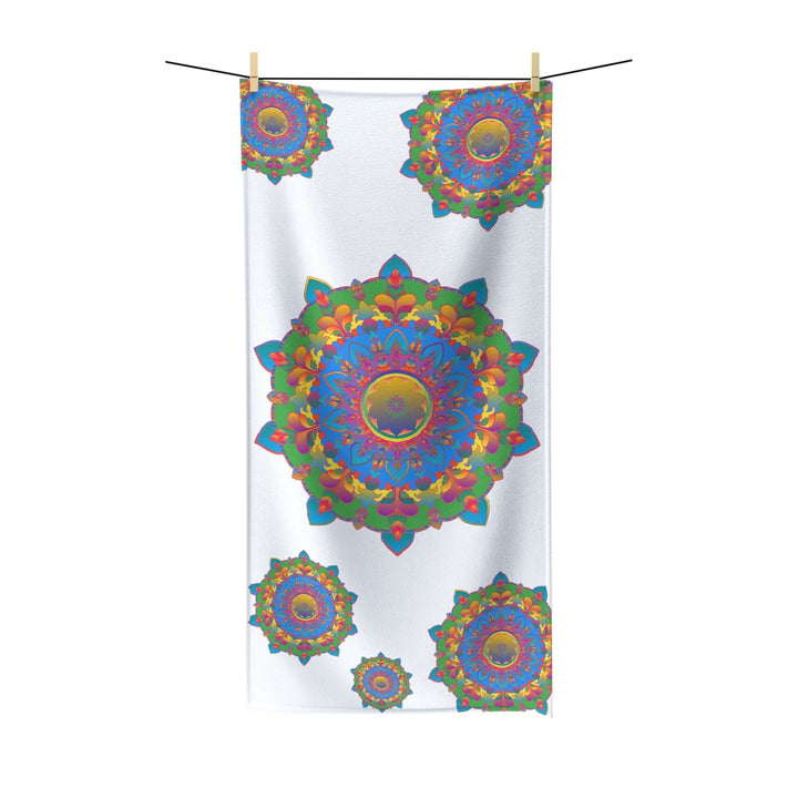 Vibrant Mandala Beach Towel - Colorful Floral Design Home Decor - Blululi
