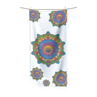 Vibrant Mandala Beach Towel - Colorful Floral Design Home Decor - Blululi