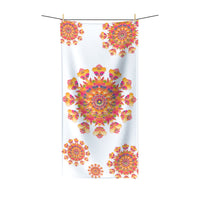 Vibrant Mandala Beach Towel - Colorful Floral Design Home Decor - Blululi