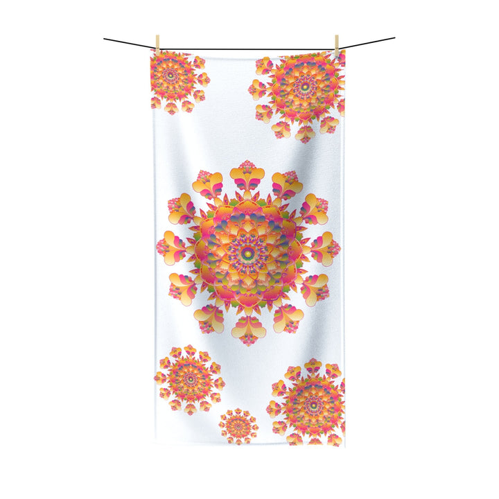 Vibrant Mandala Beach Towel - Colorful Floral Design Home Decor - Blululi