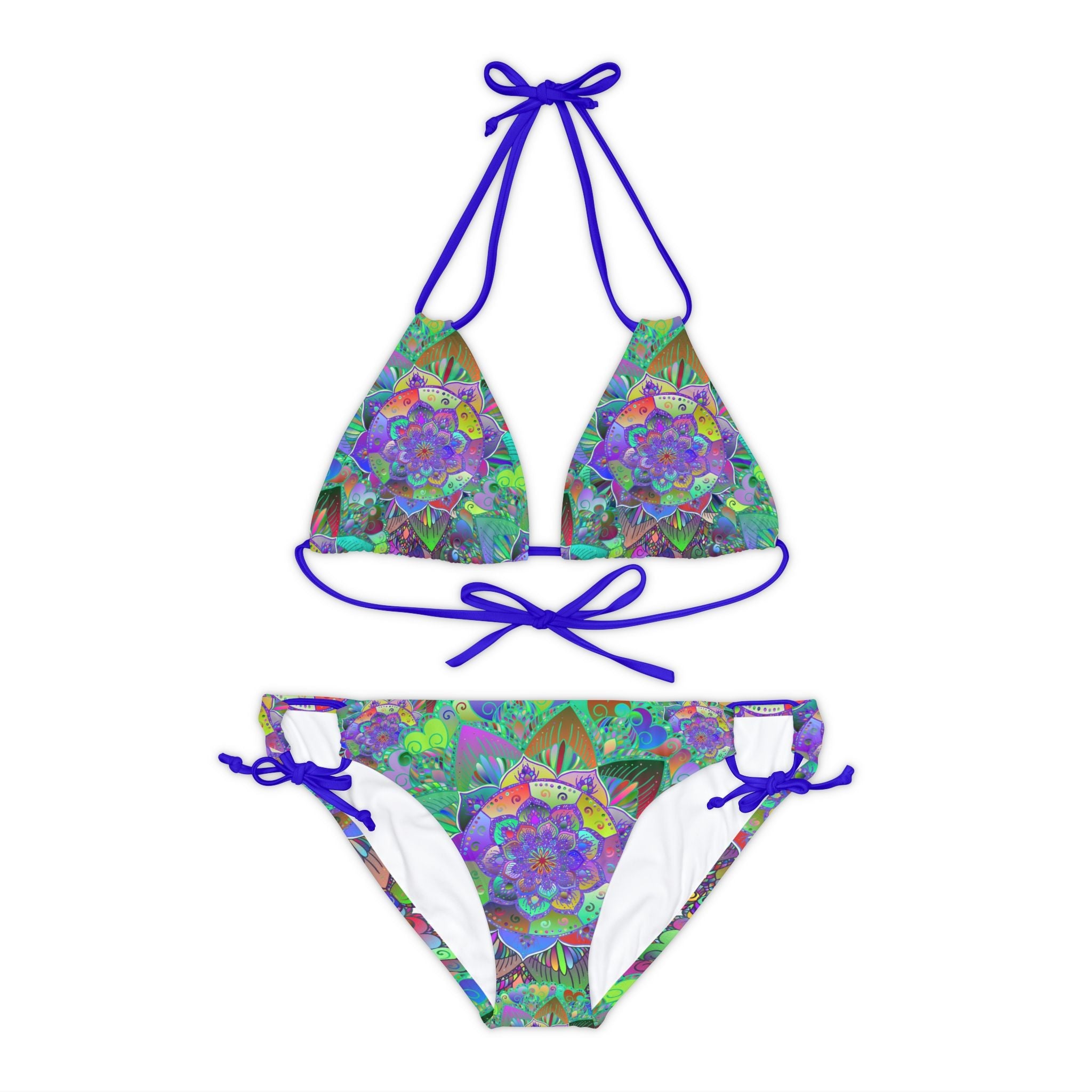 Vibrant Mandala Bikini Set - Hand Drawn Art All Over Prints - Blululi