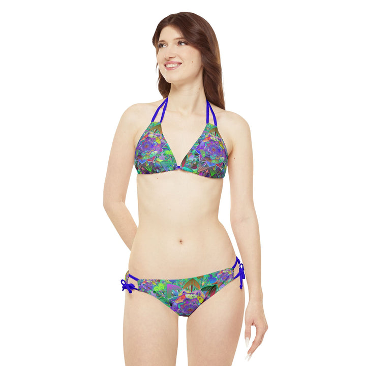 Vibrant Mandala Bikini Set - Hand Drawn Art All Over Prints - Blululi