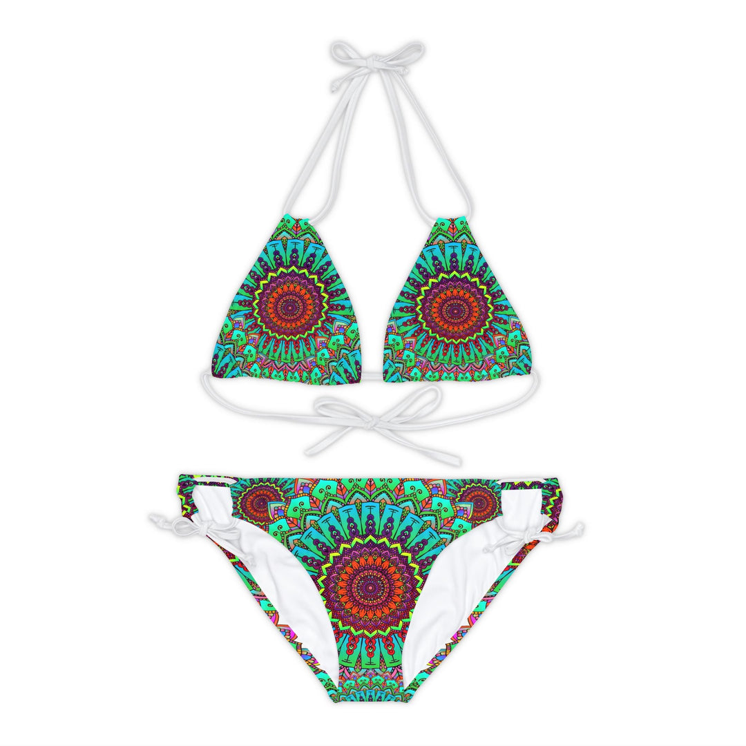 Vibrant Mandala Bikini Set - Hand Drawn Art All Over Prints - Blululi