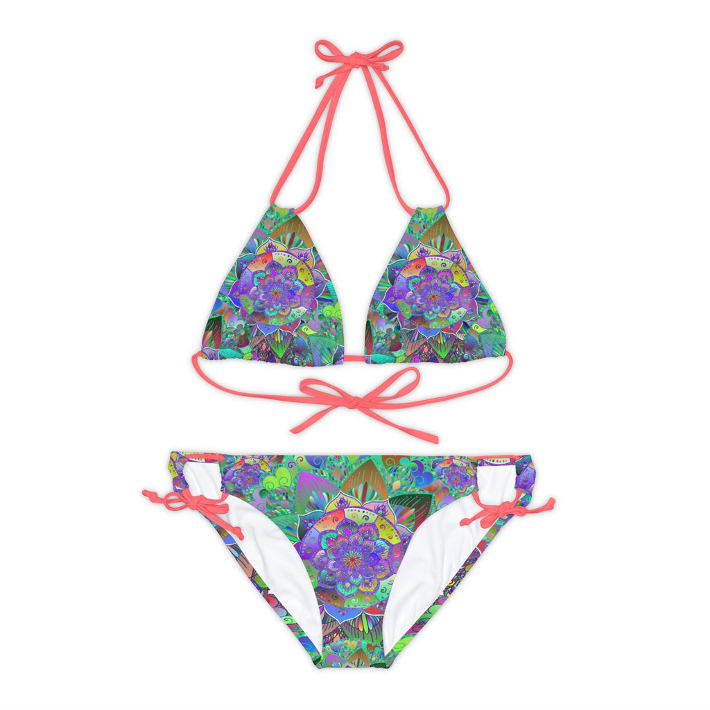 Vibrant Mandala Bikini Set - Hand Drawn Art All Over Prints - Blululi