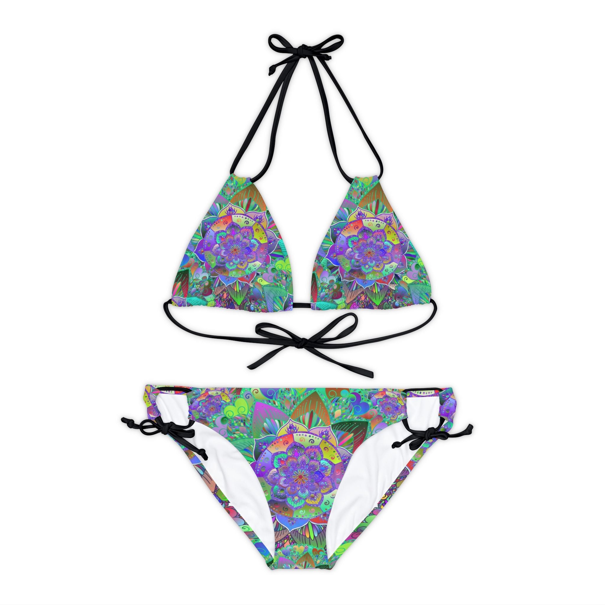 Vibrant Mandala Bikini Set - Hand Drawn Art All Over Prints - Blululi