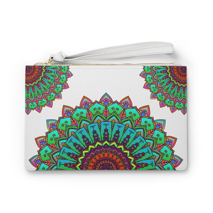 Vibrant Mandala Clutch Bag - Hand Drawn Art Bags - Blululi