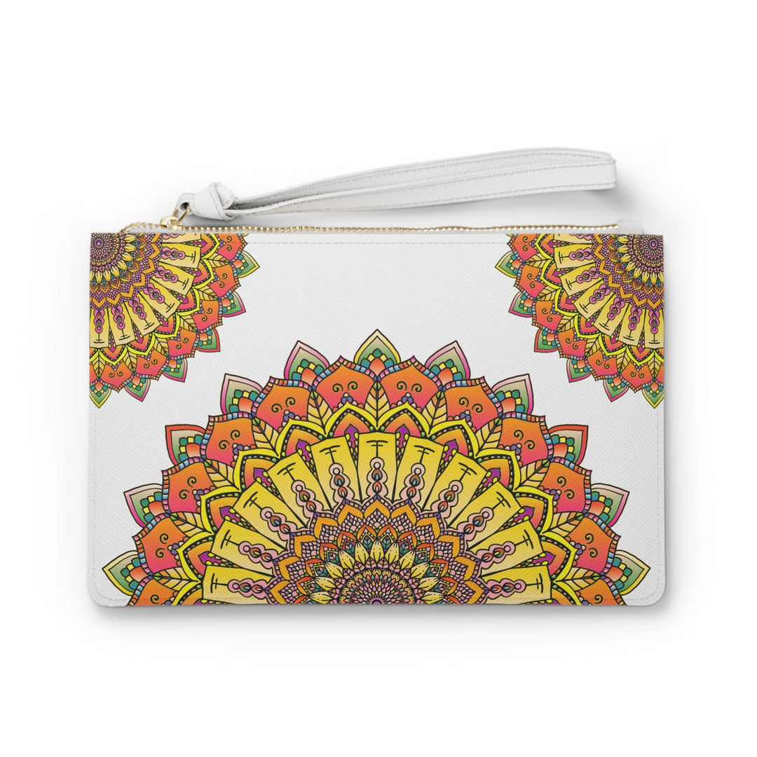 Vibrant Mandala Clutch Bag - Hand Drawn Art Bags - Blululi