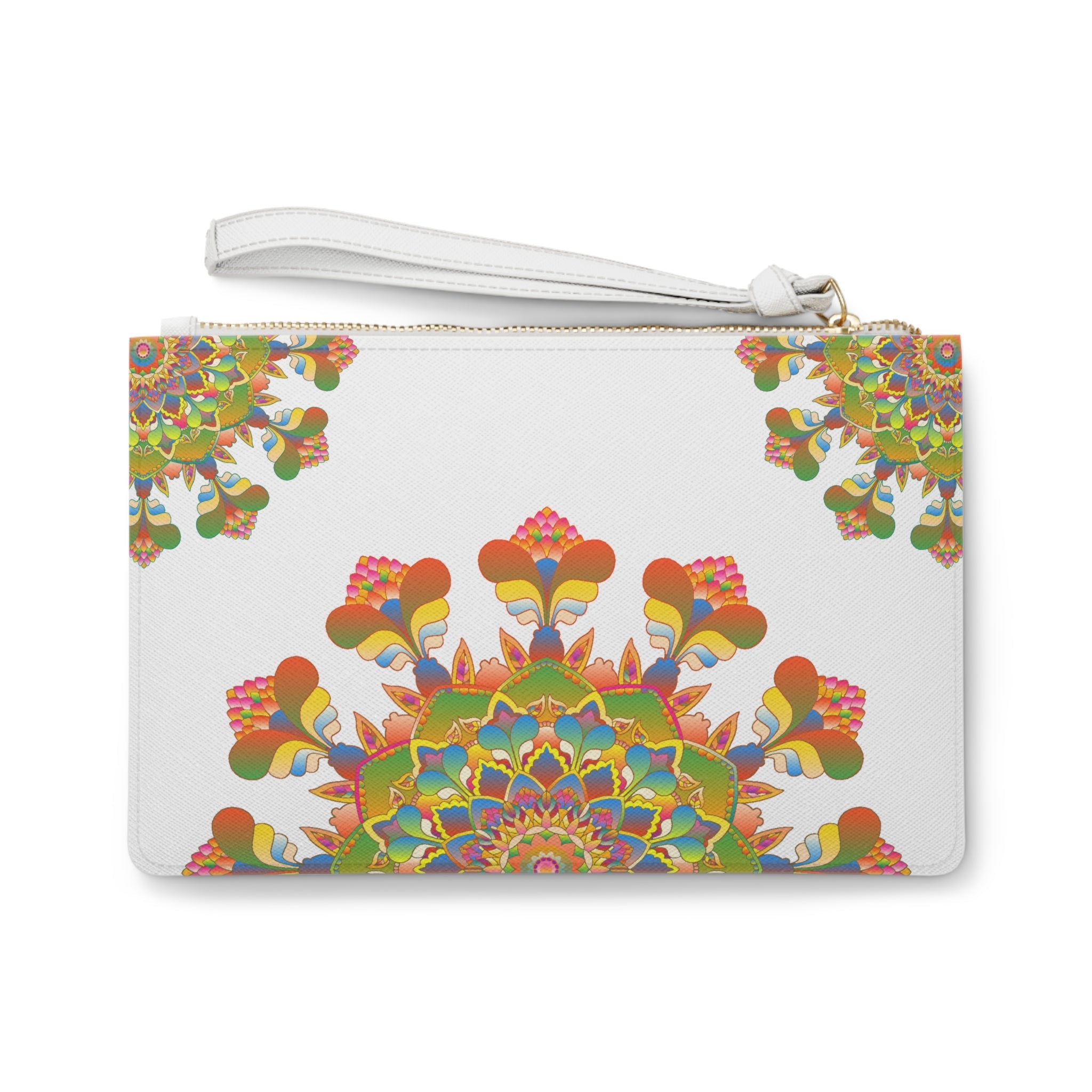 Vibrant Mandala Clutch Bag - Hand Drawn Art Bags - Blululi