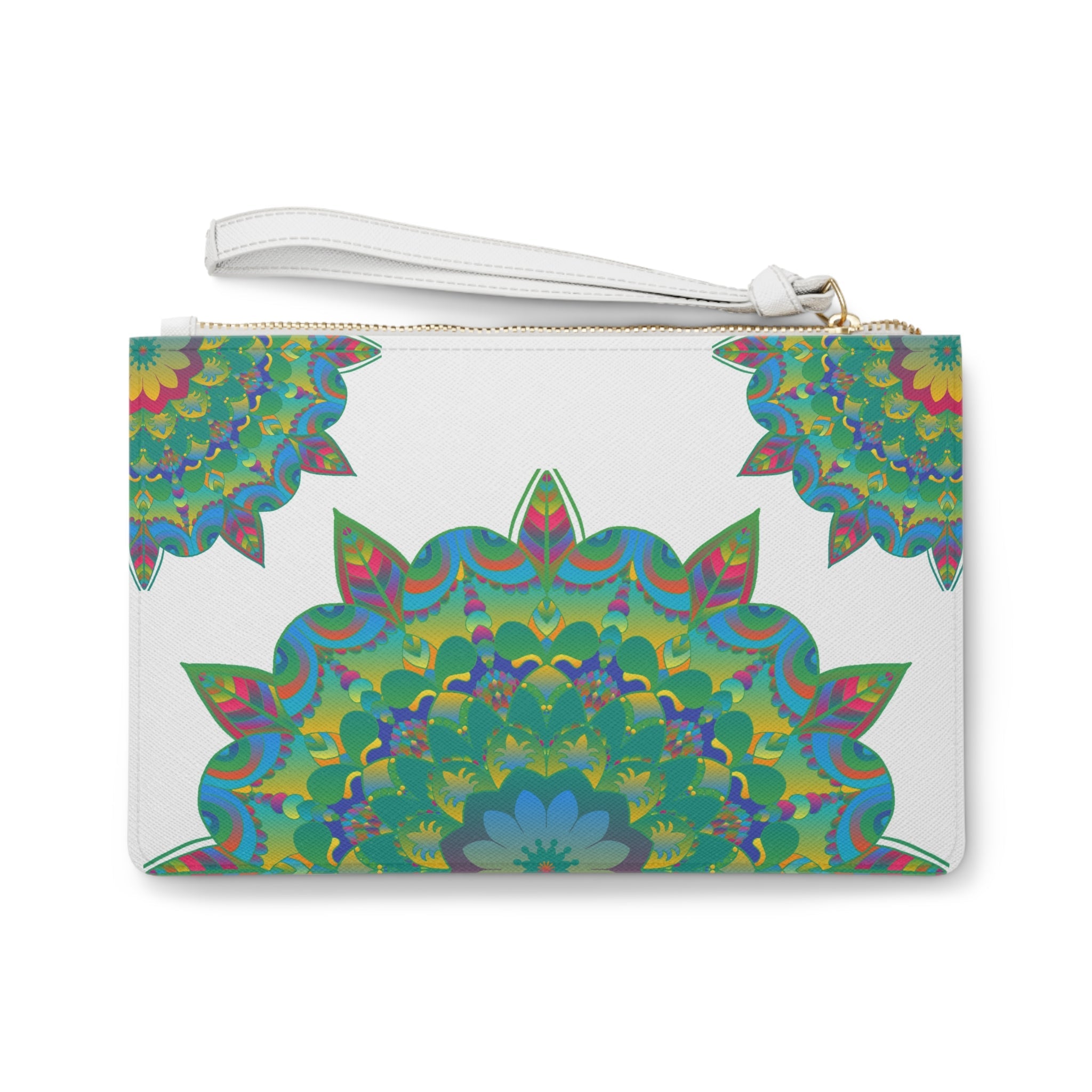 Vibrant Mandala Clutch Bag - Hand Drawn Art Bags - Blululi