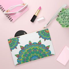 Vibrant Mandala Clutch Bag - Hand Drawn Art Bags - Blululi