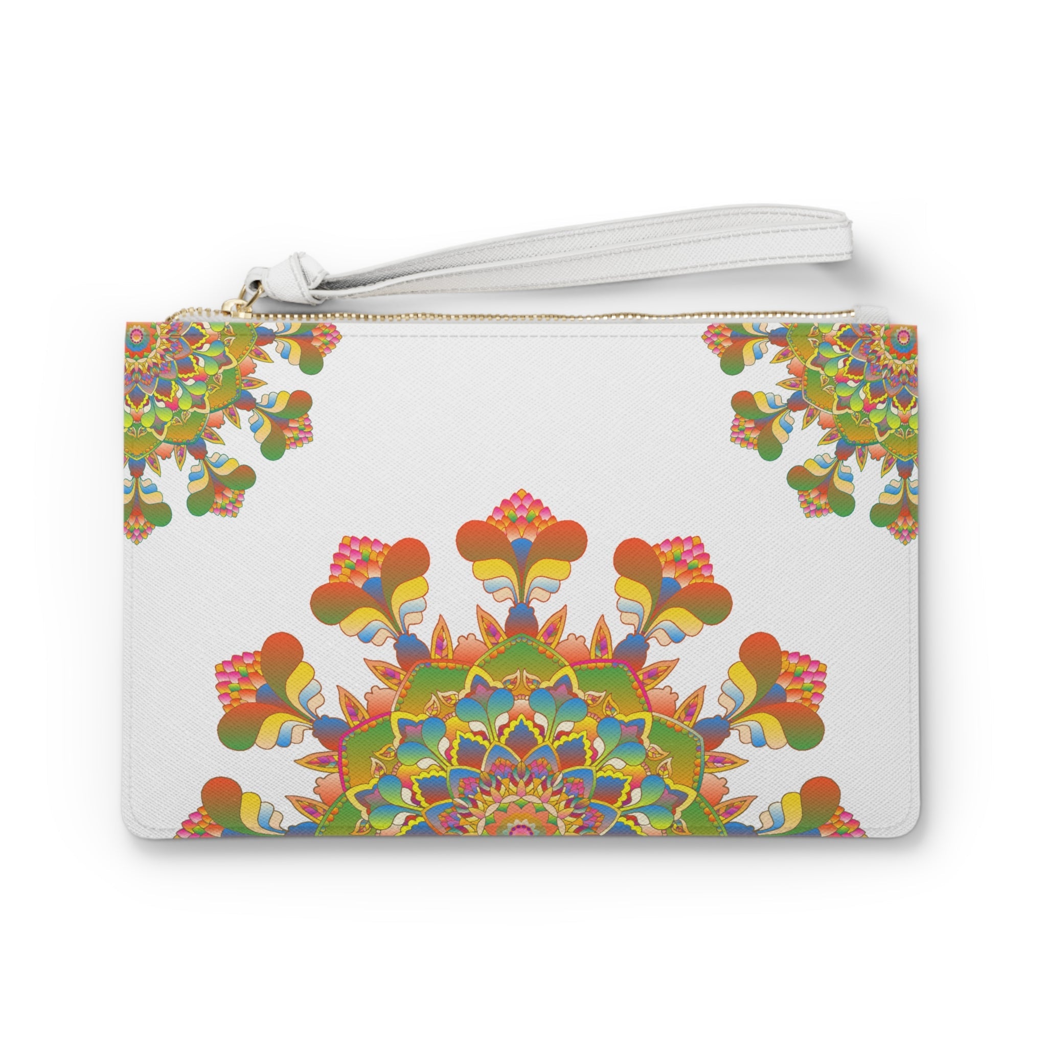 Vibrant Mandala Clutch Bag - Hand Drawn Art Bags - Blululi