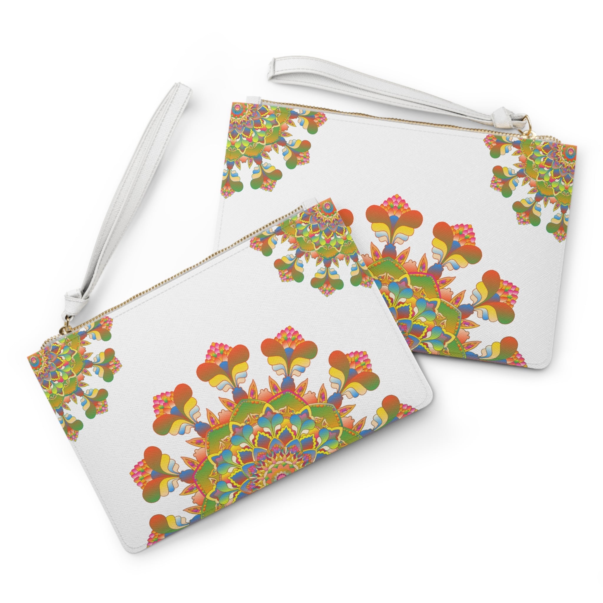 Vibrant Mandala Clutch Bag - Hand Drawn Art Bags - Blululi