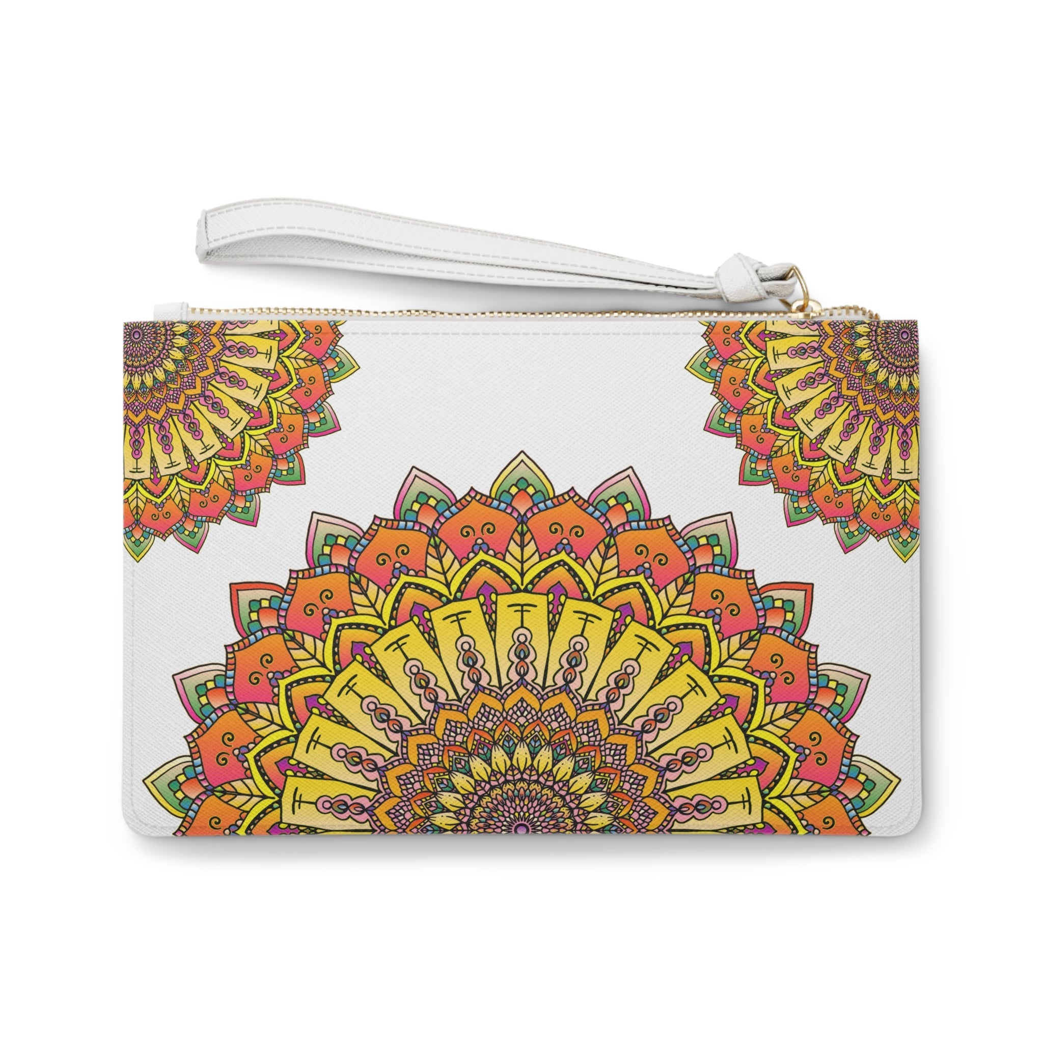 Vibrant Mandala Clutch Bag - Hand Drawn Art Bags - Blululi