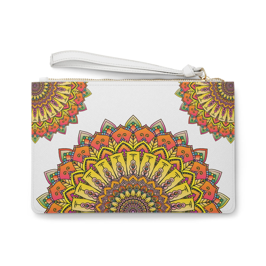 Vibrant Mandala Clutch Bag - Hand Drawn Art Bags - Blululi