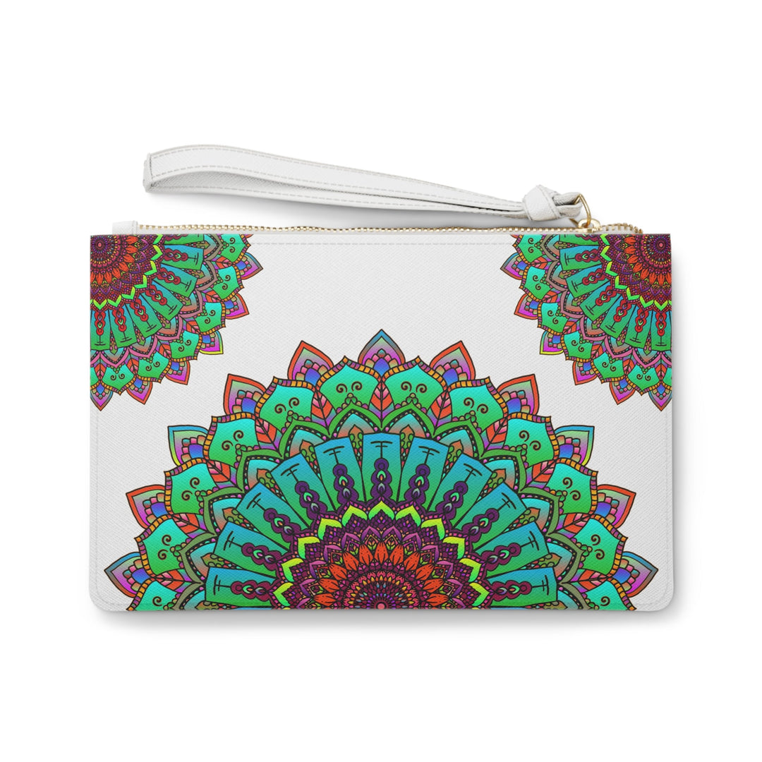 Vibrant Mandala Clutch Bag - Hand Drawn Art Bags - Blululi