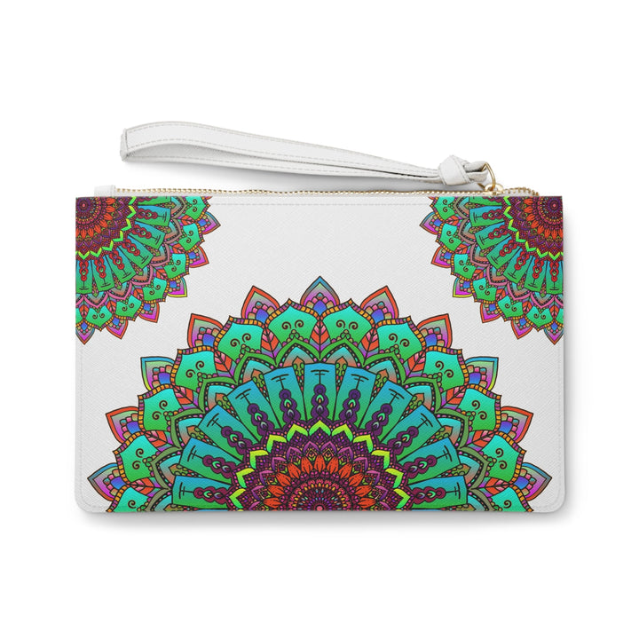 Vibrant Mandala Clutch Bag - Hand Drawn Art Bags - Blululi