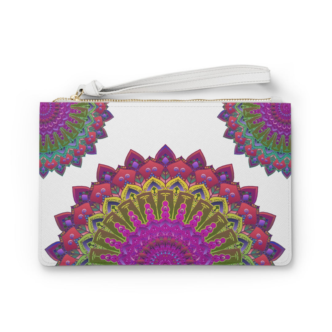 Vibrant Mandala Clutch Bag - Hand Drawn Art Bags - Blululi