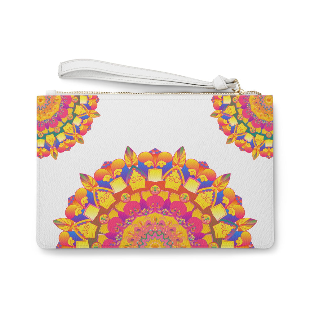 Vibrant Mandala Clutch Bag - Hand Drawn Bags - Blululi