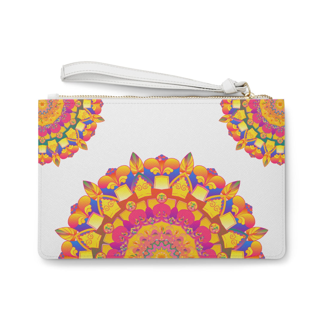 Vibrant Mandala Clutch Bag - Hand Drawn Bags - Blululi