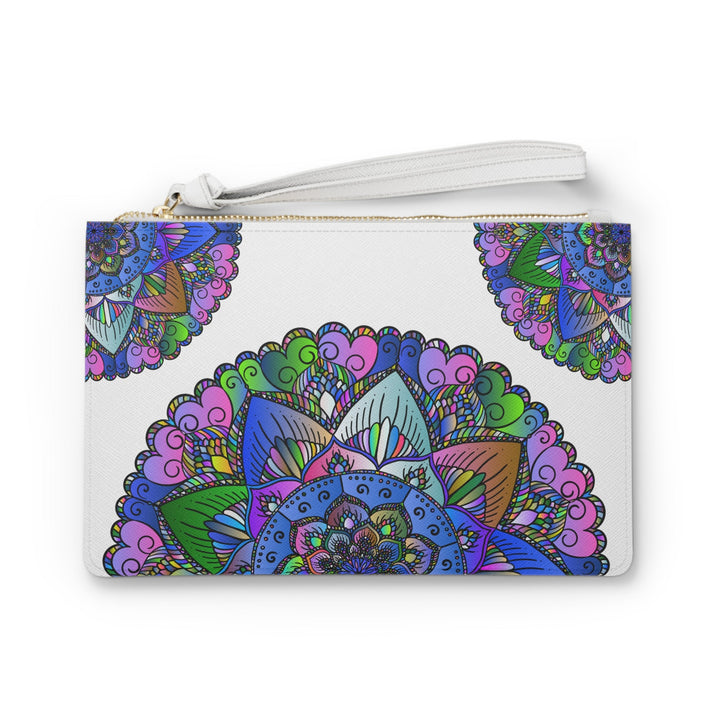 Vibrant Mandala Clutch Bag - Hand Drawn Bags - Blululi