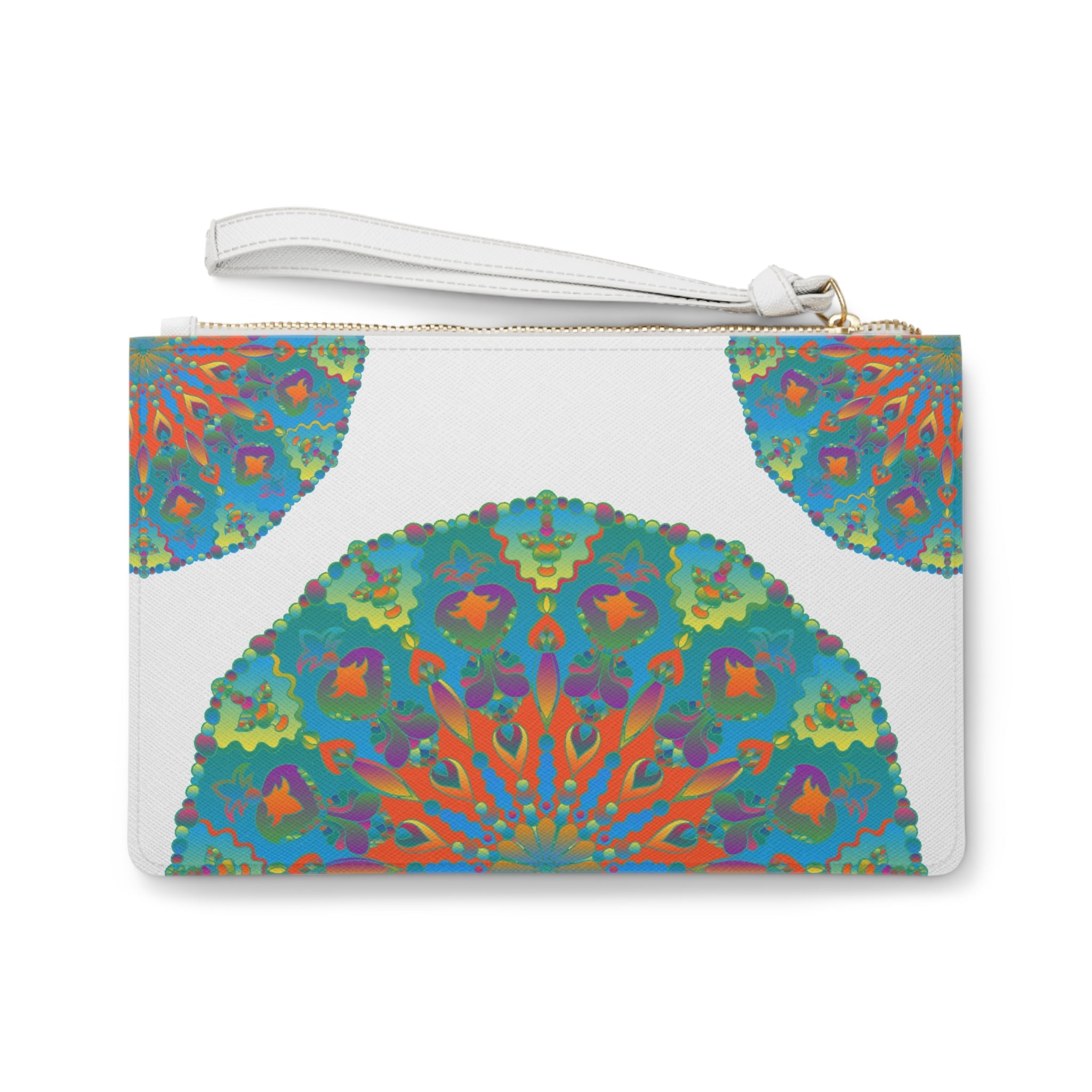 Vibrant Mandala Clutch Bag - Hand Drawn Bags - Blululi