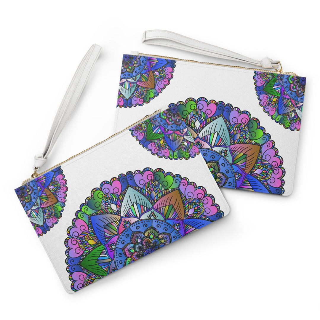 Vibrant Mandala Clutch Bag - Hand Drawn Bags - Blululi