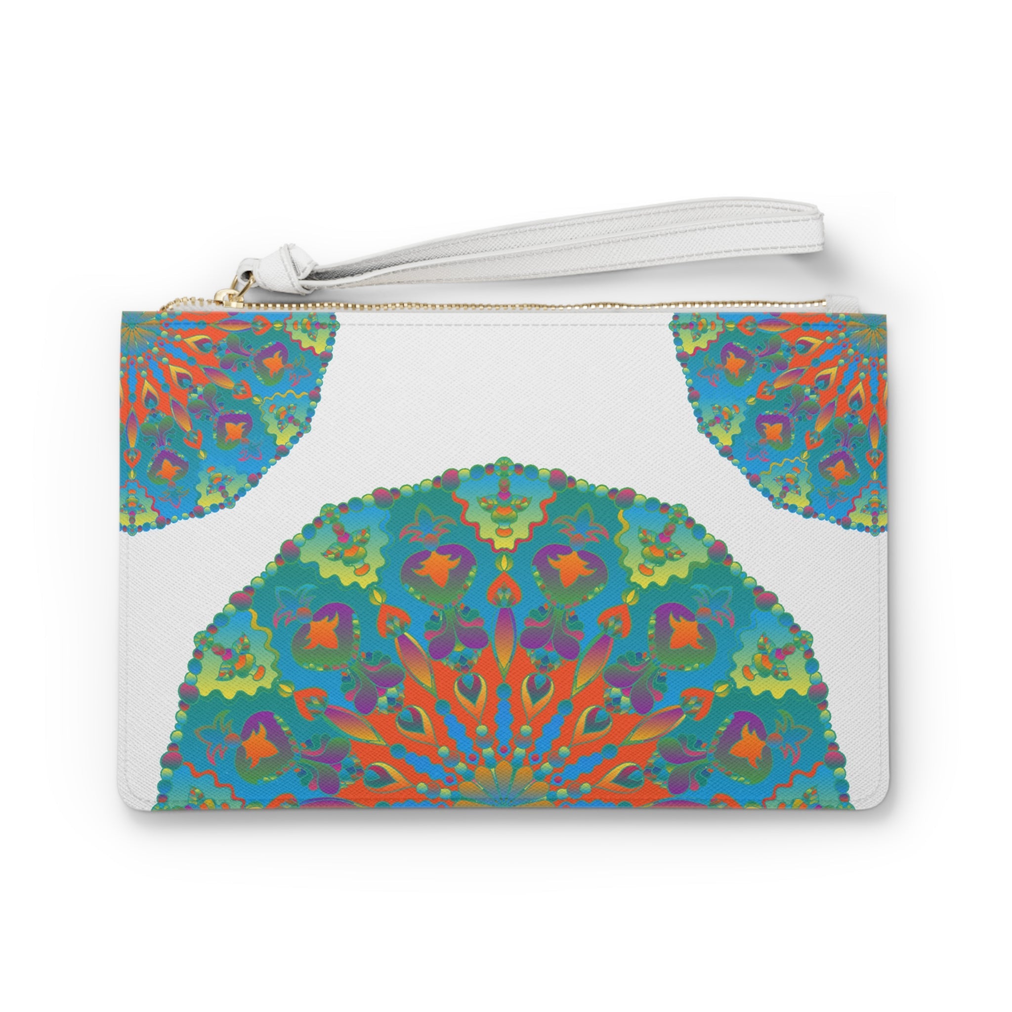 Vibrant Mandala Clutch Bag - Hand Drawn Bags - Blululi