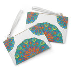 Vibrant Mandala Clutch Bag - Hand Drawn Bags - Blululi