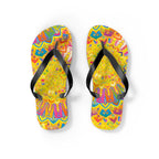 Vibrant Mandala Flip Flops - Bohemian Summer Style Shoes - Blululi