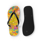 Vibrant Mandala Flip Flops - Bohemian Summer Style Shoes - Blululi
