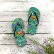 Vibrant Mandala Flip Flops - Colorful Comfort Shoes - Blululi