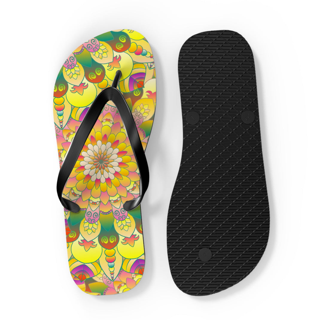 Vibrant Mandala Flip Flops - Colorful & Comfortable Shoes - Blululi