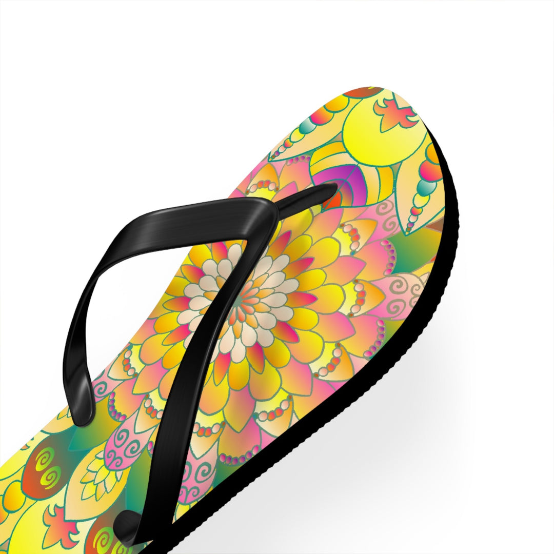 Vibrant Mandala Flip Flops - Colorful & Comfortable Shoes - Blululi