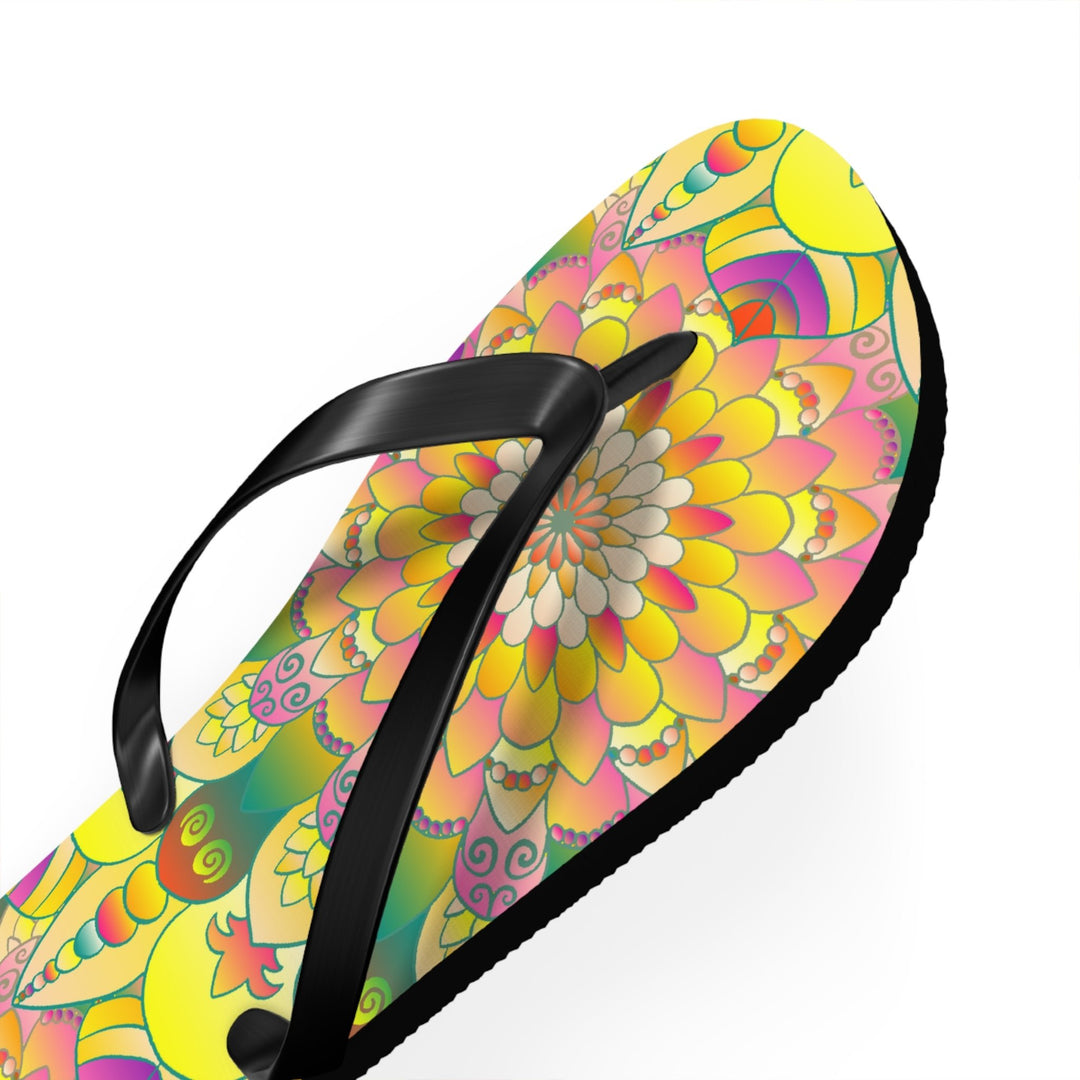 Vibrant Mandala Flip Flops - Colorful & Comfortable Shoes - Blululi