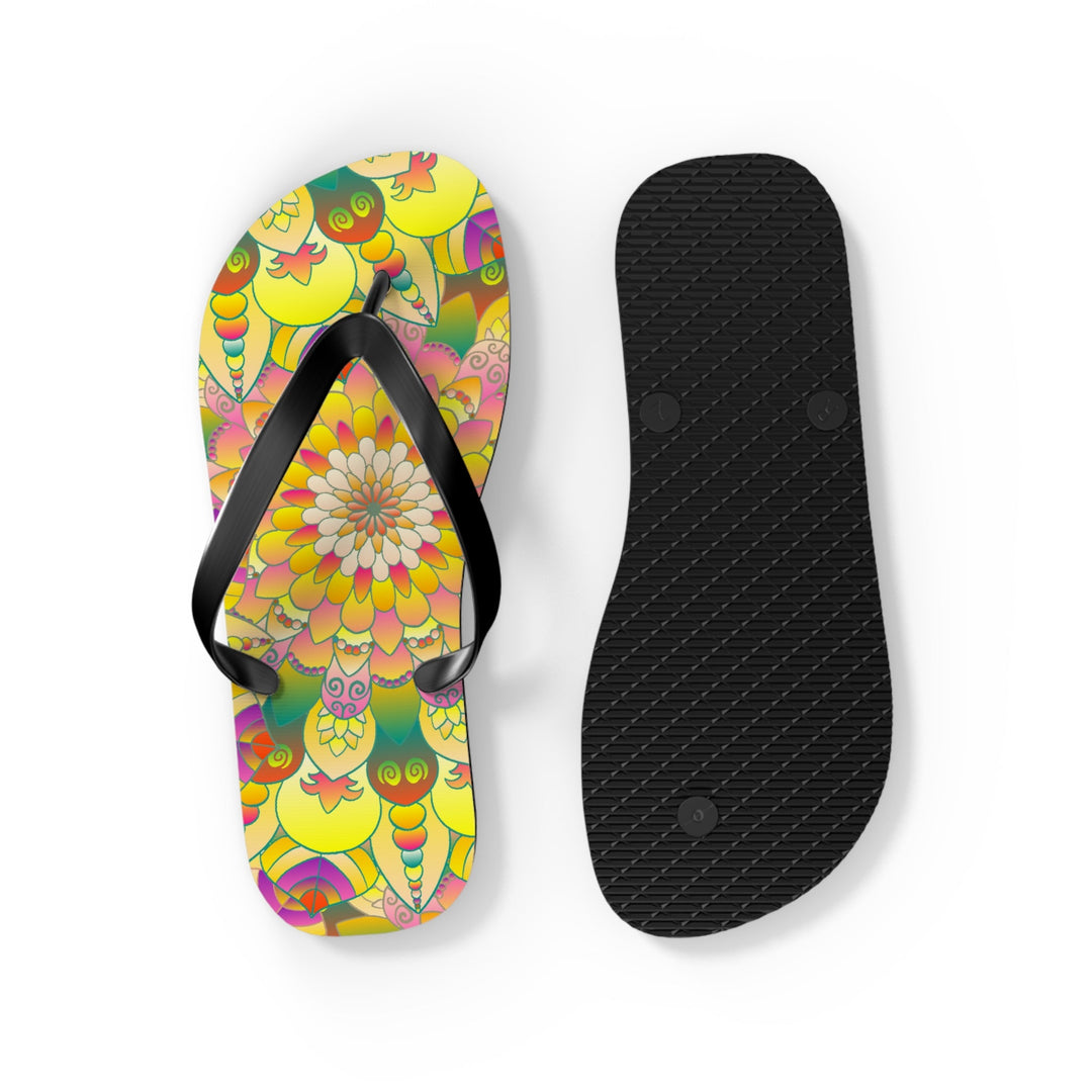 Vibrant Mandala Flip Flops - Colorful & Comfortable Shoes - Blululi