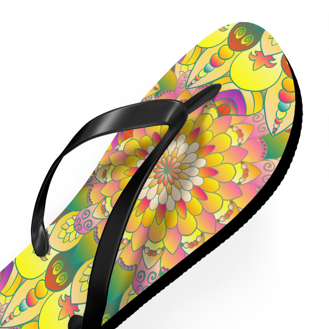 Vibrant Mandala Flip Flops - Colorful & Comfortable Shoes - Blululi