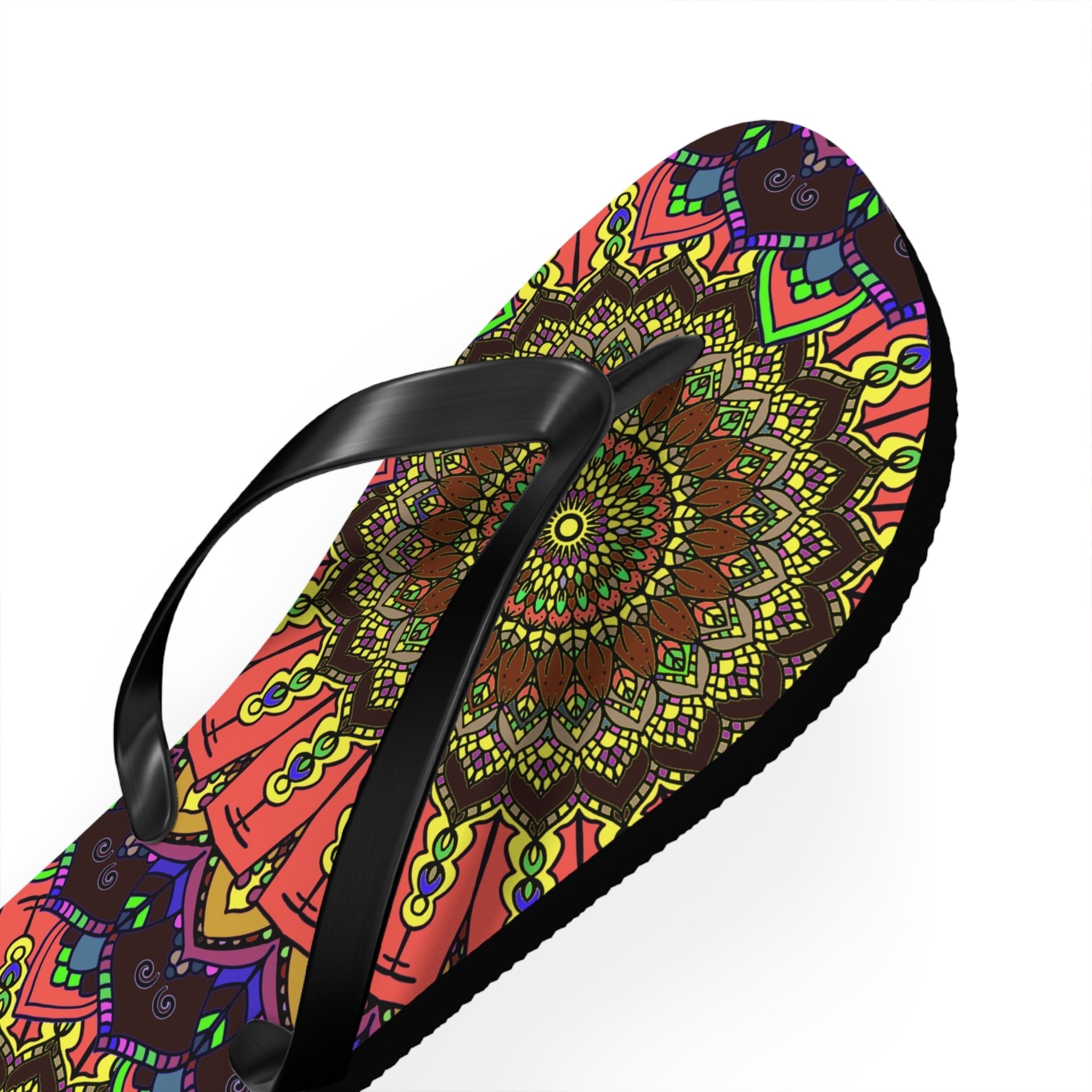 Vibrant Mandala Flip Flops - Colorful & Intricate Shoes - Blululi