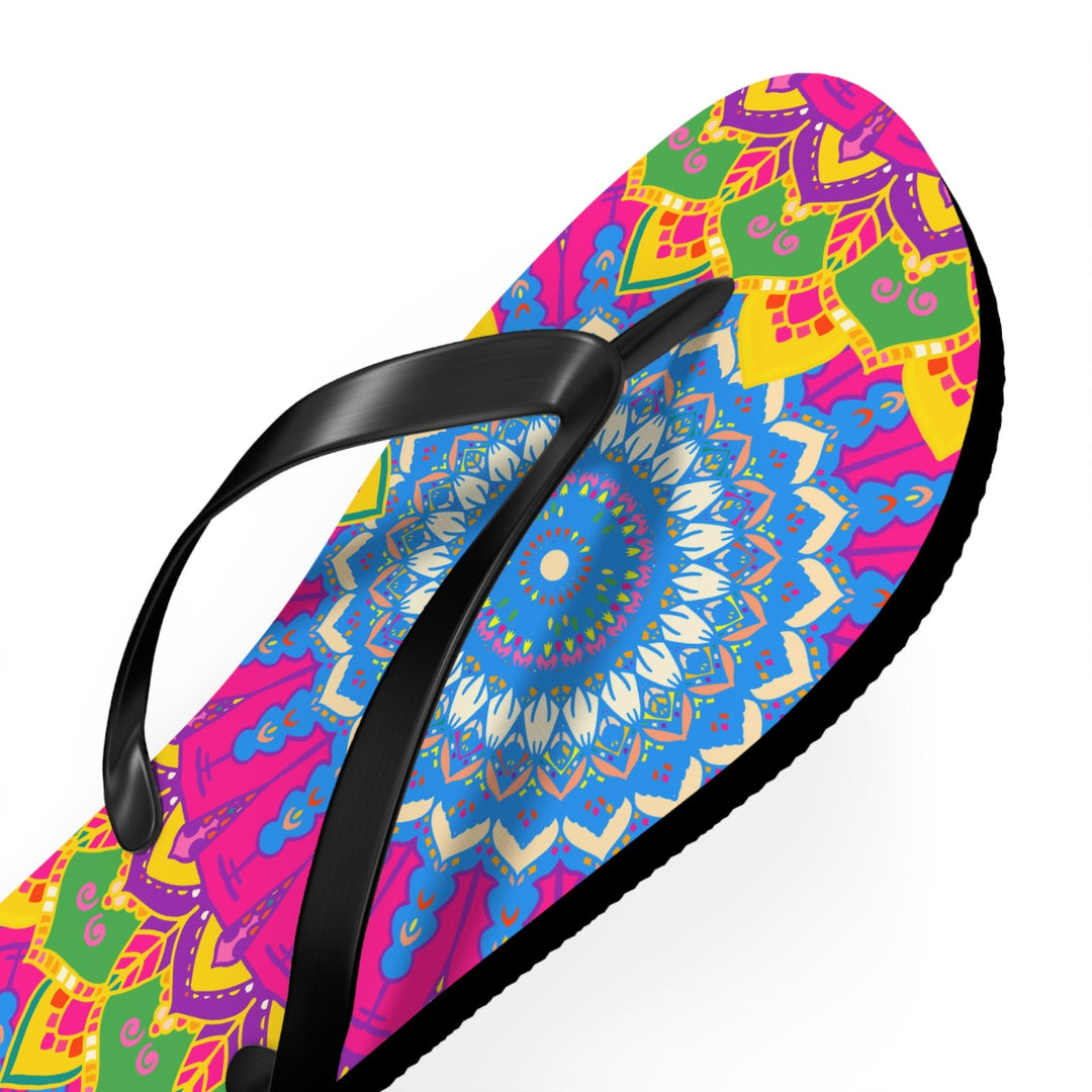 Vibrant Mandala Flip Flops - Colorful & Intricate Shoes - Blululi