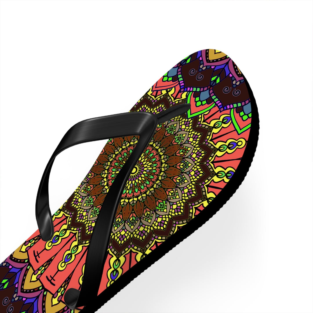 Vibrant Mandala Flip Flops - Colorful & Intricate Shoes - Blululi