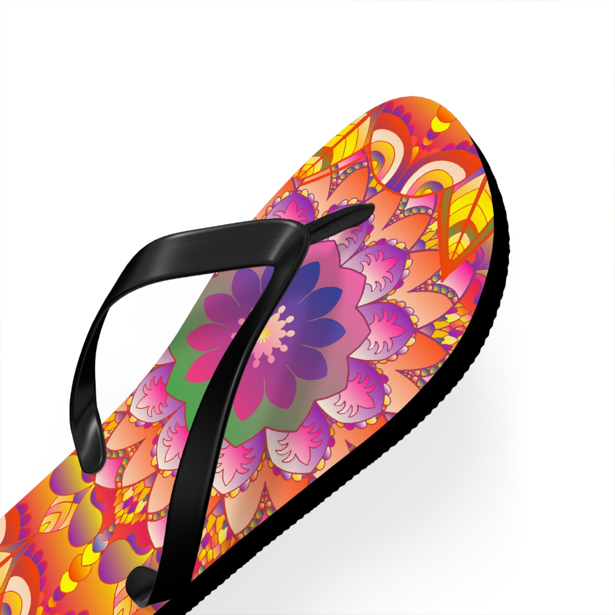 Vibrant Mandala Flip Flops - Colorful & Intricate Shoes - Blululi