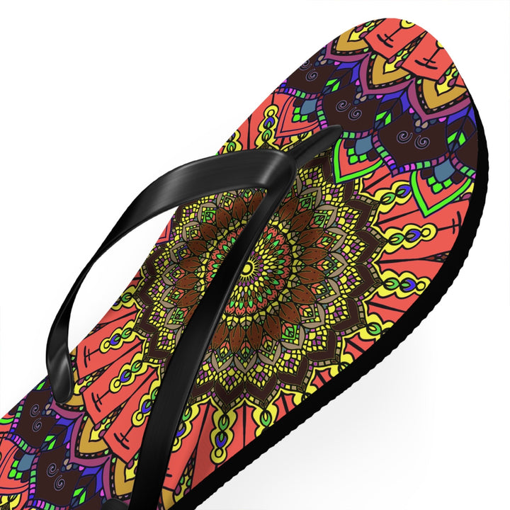 Vibrant Mandala Flip Flops - Colorful & Intricate Shoes - Blululi